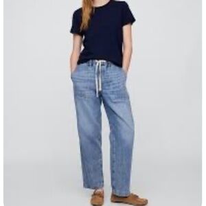 GAP Mid Rise SuperSoft Easy Drawstring Jeans
